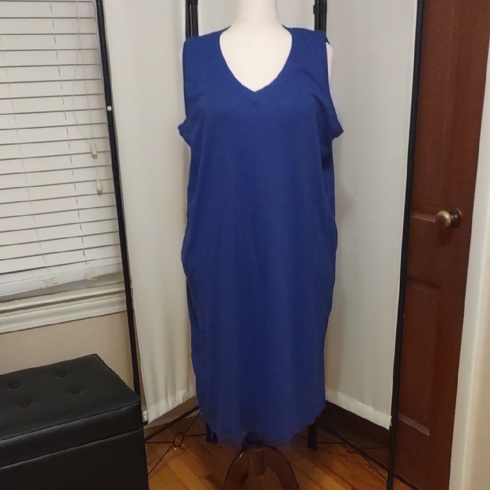 Sleeveless Blue Midi Dress Or Nightgown